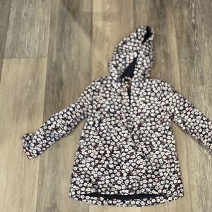 Joe Fresh Floral Kids Raincoat - Black and White